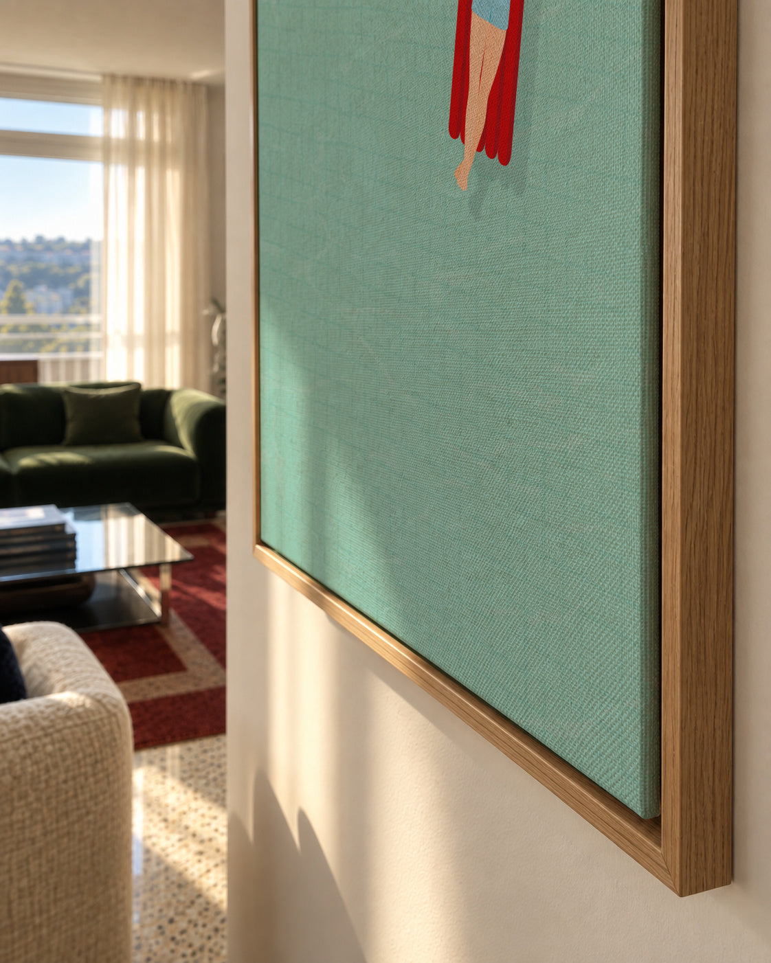 Air matress - Framed canvas detail