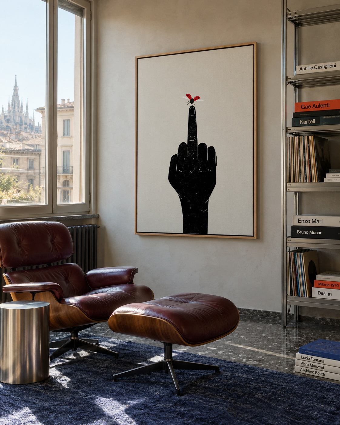 Ladybug - Framed canvas in an interior