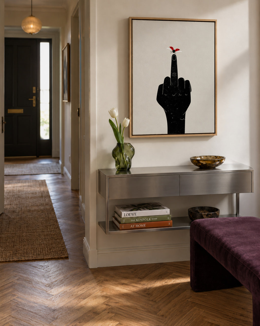 Ladybug - Framed canvas in an interior