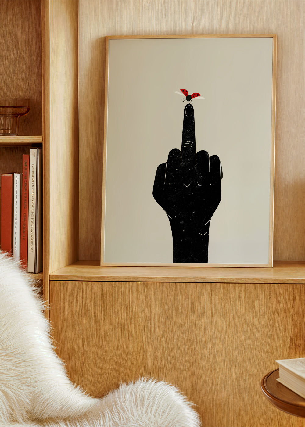 Ladybug - Framed poster in an interior