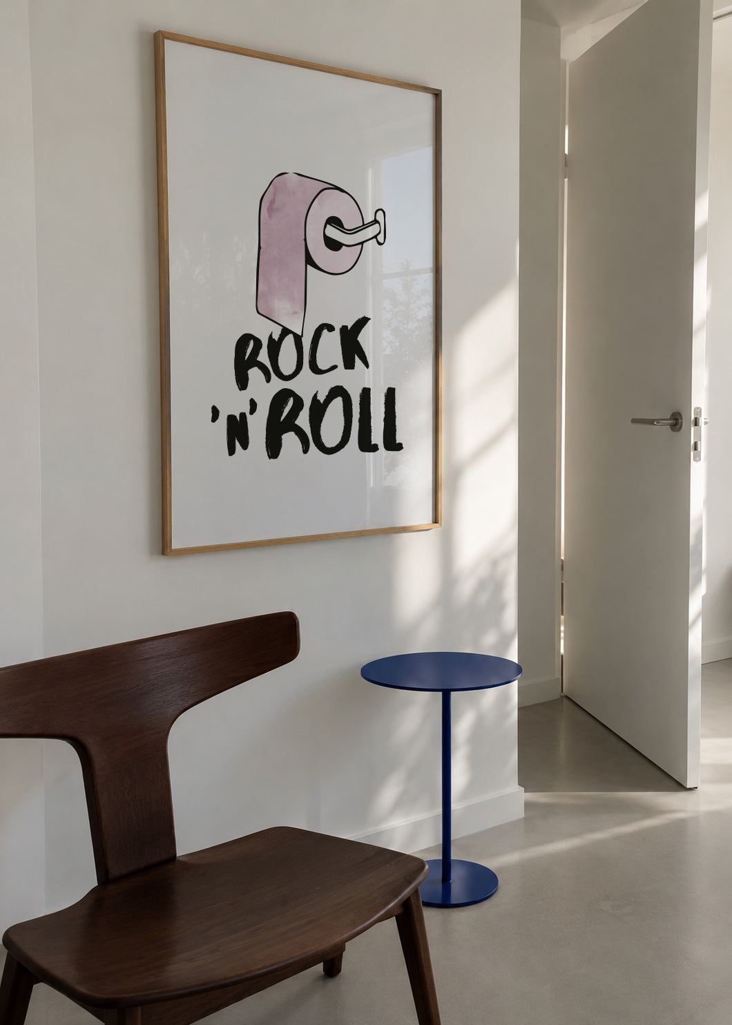 Rock'n'roll - Framed poster in an interior