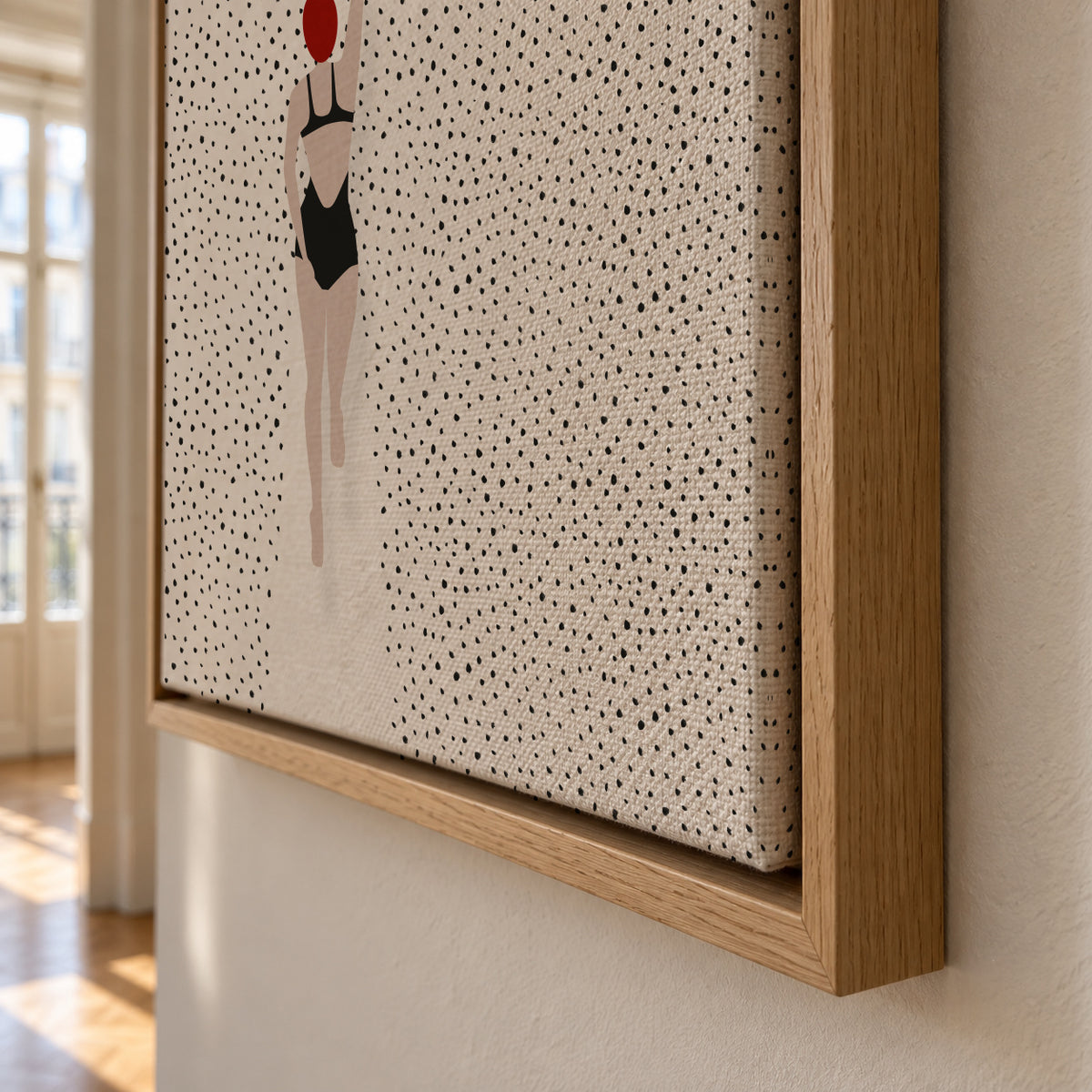 Swimming points - Framed canvas detail