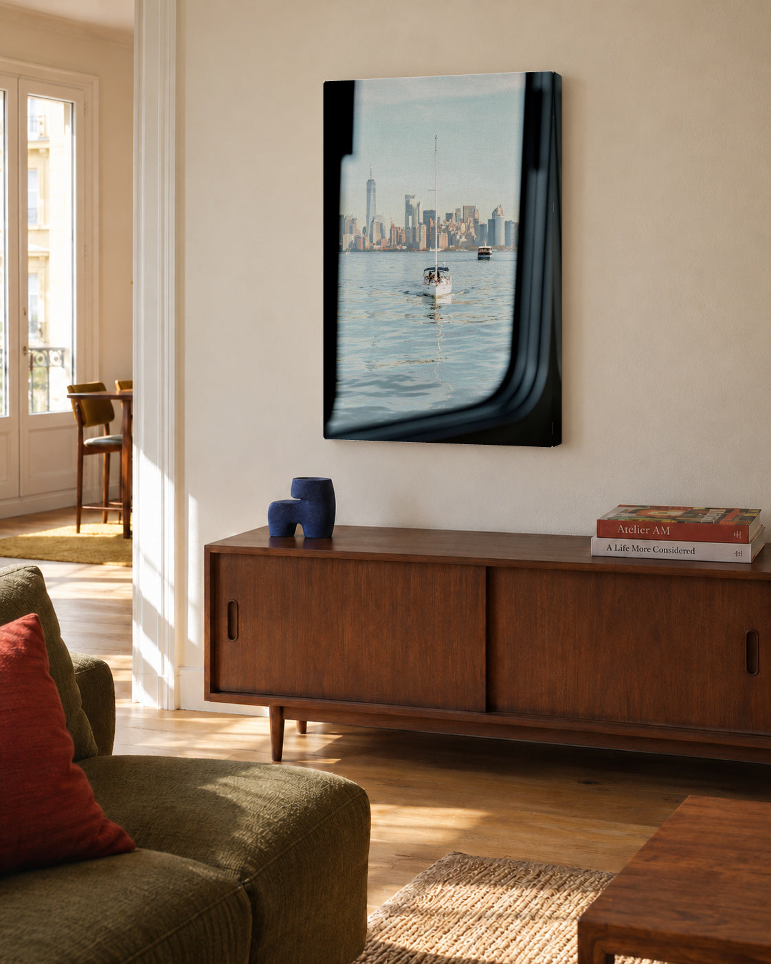 City Currents - Unframed canvas in an interior