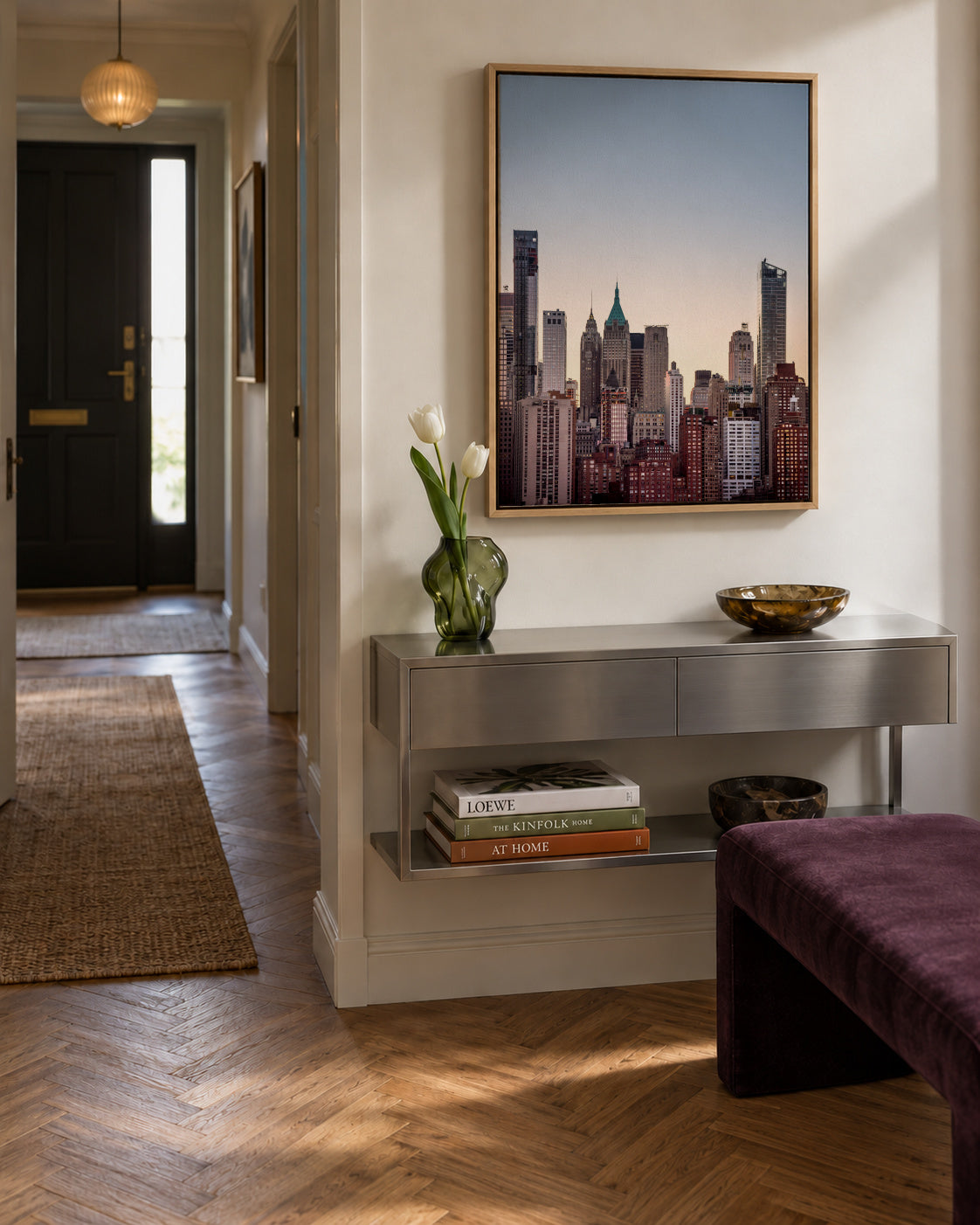 Skyscrapers - Framed canvas in an interior