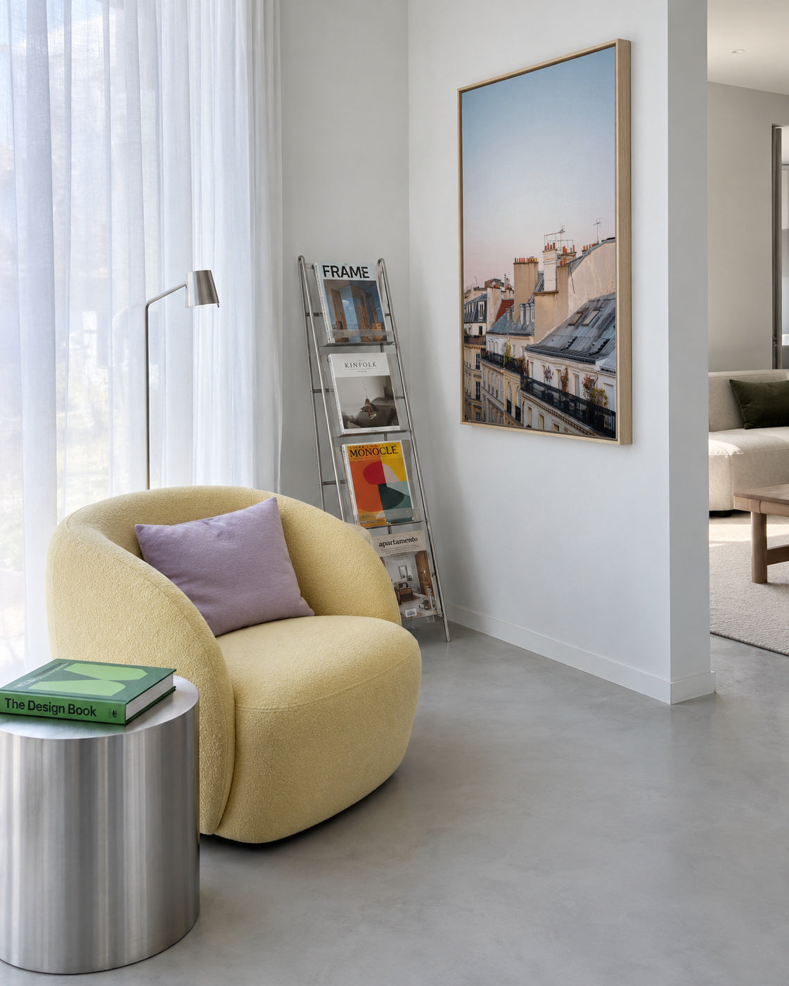 One Fine Morning - Framed canvas in an interior