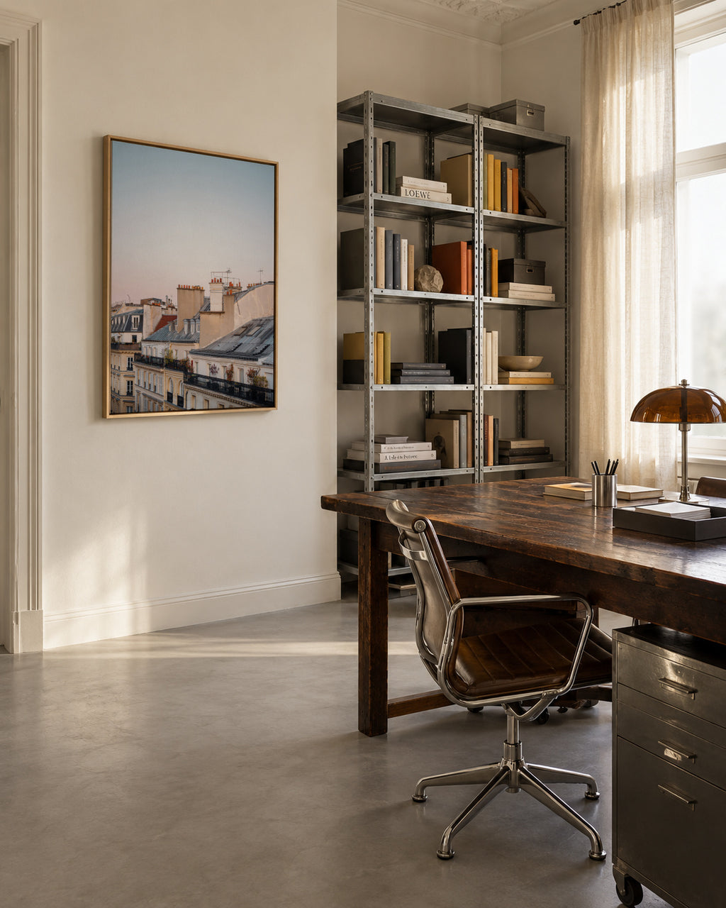 One Fine Morning - Framed canvas in an interior