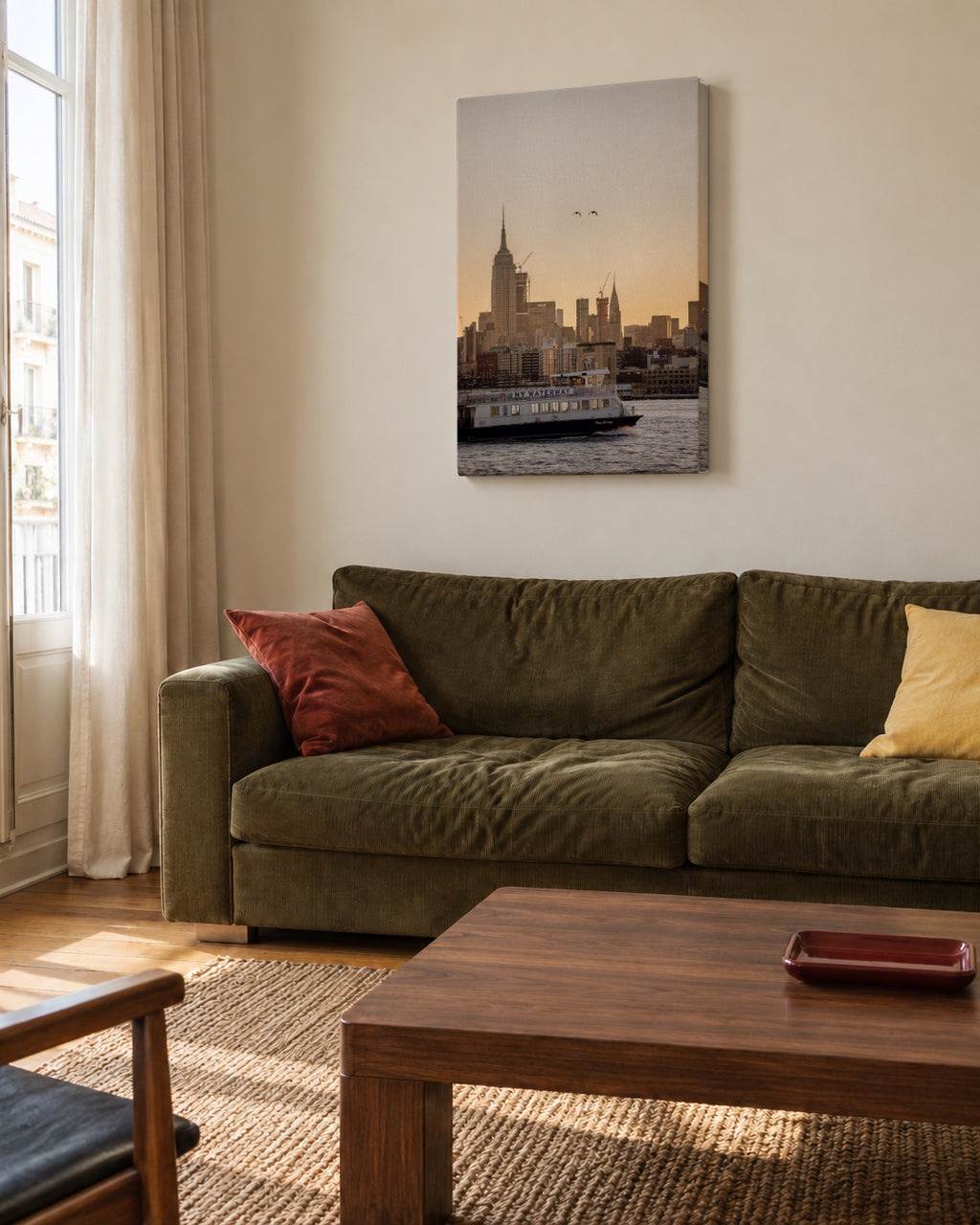 Manhattan Transfer - Unframed canvas in an interior