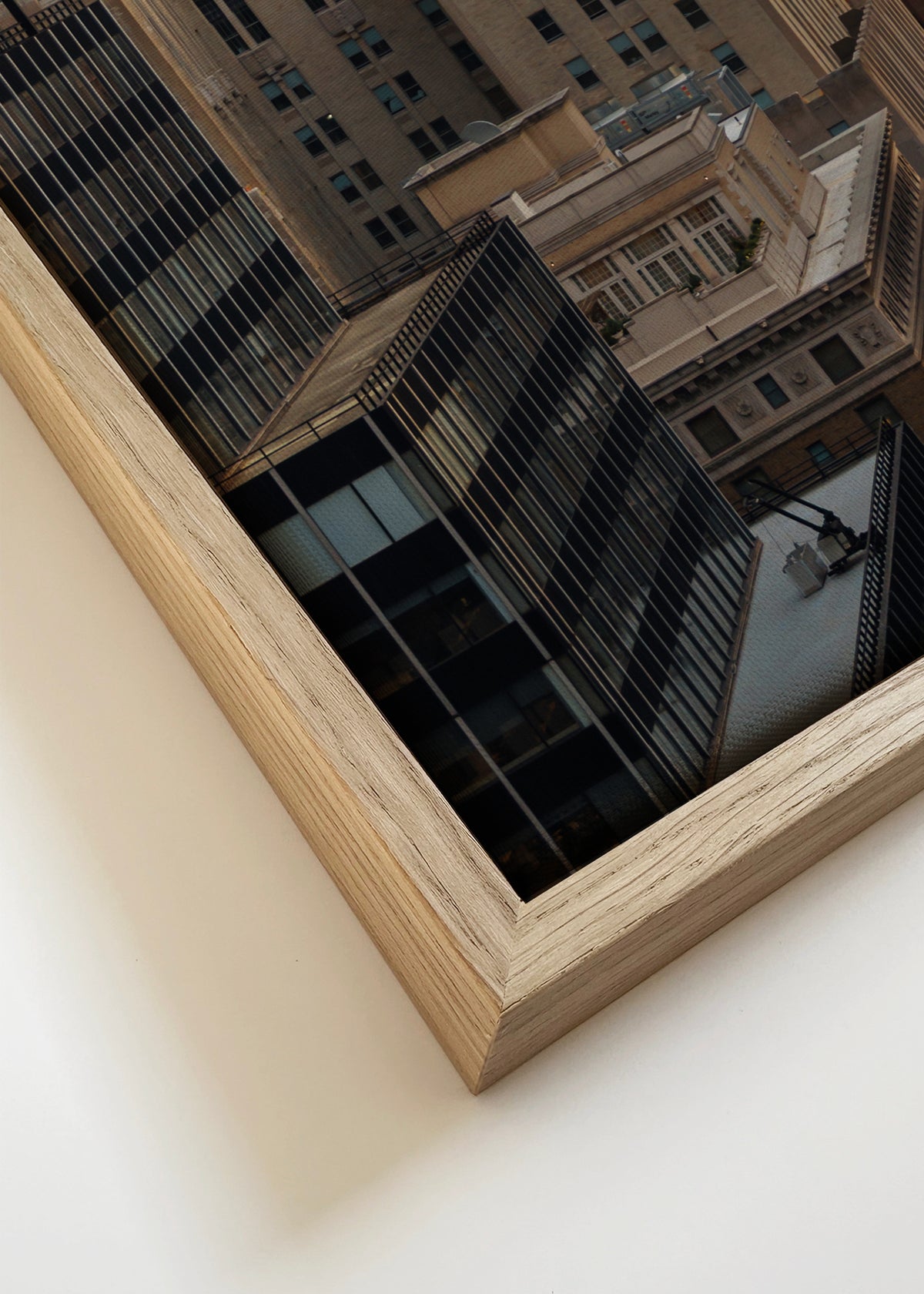 City Morning - Framed canvas detail