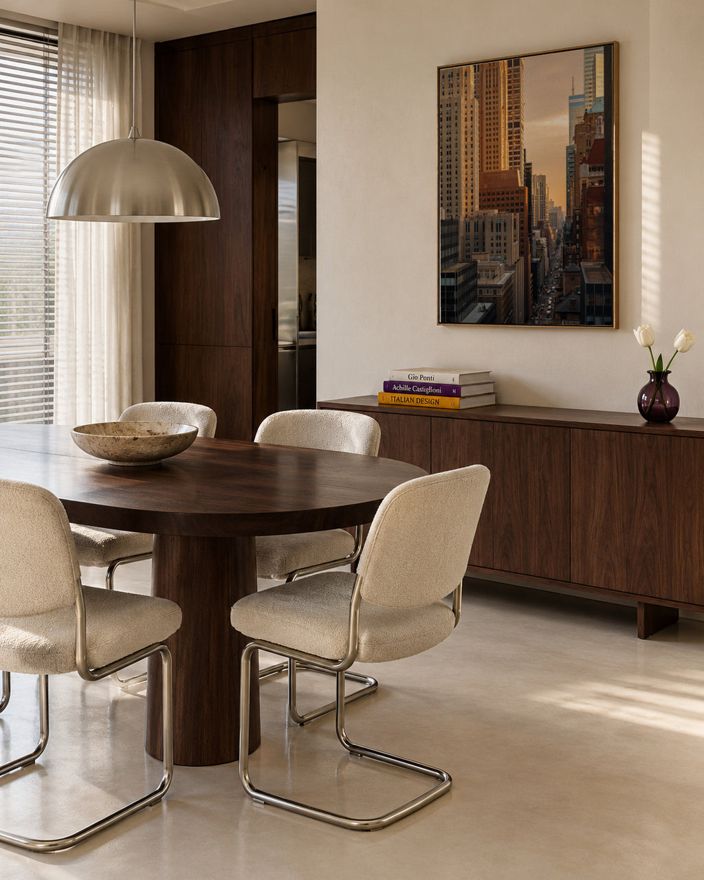 City Morning - Framed canvas in an interior