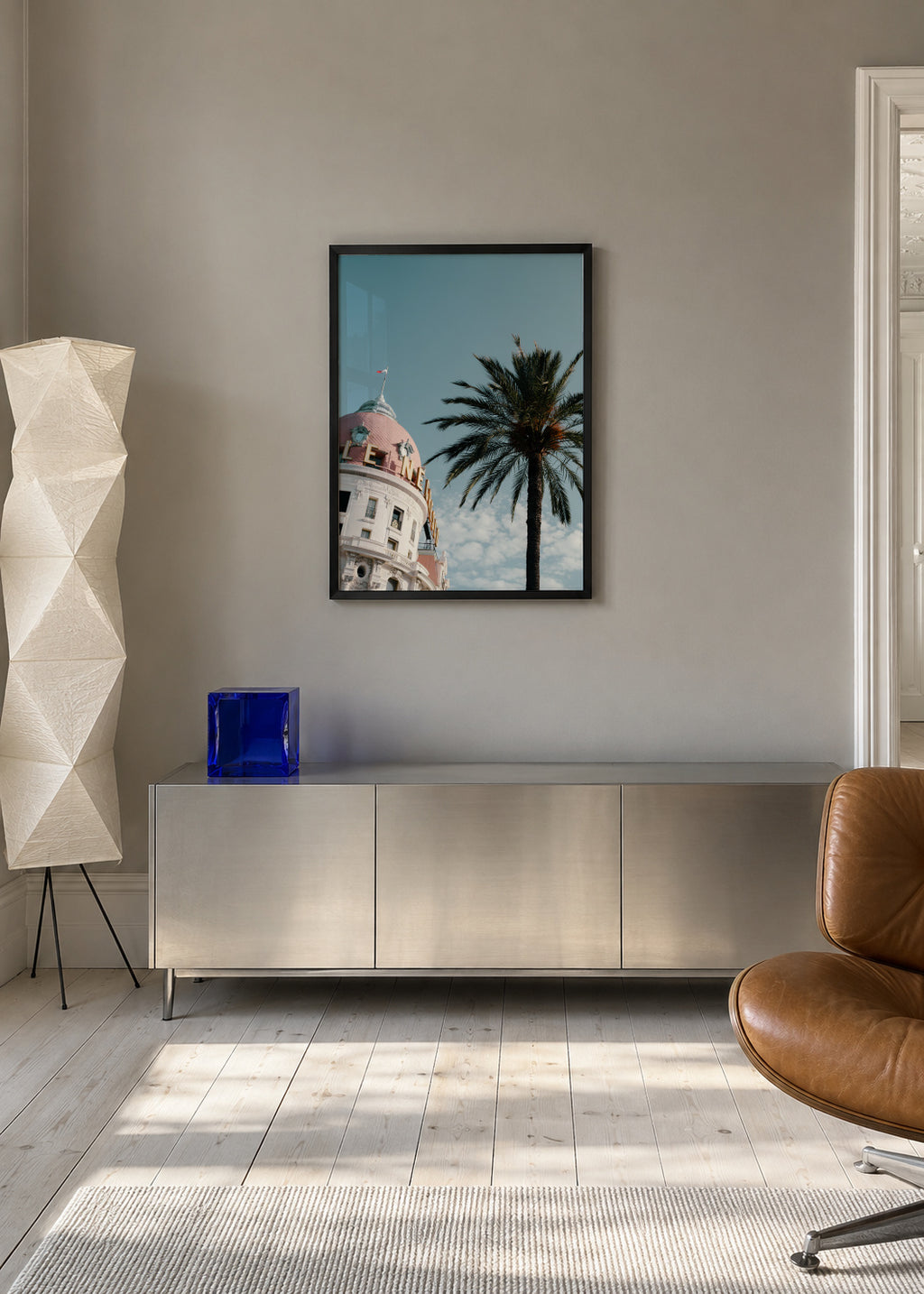 Riviera - Framed poster in an interior