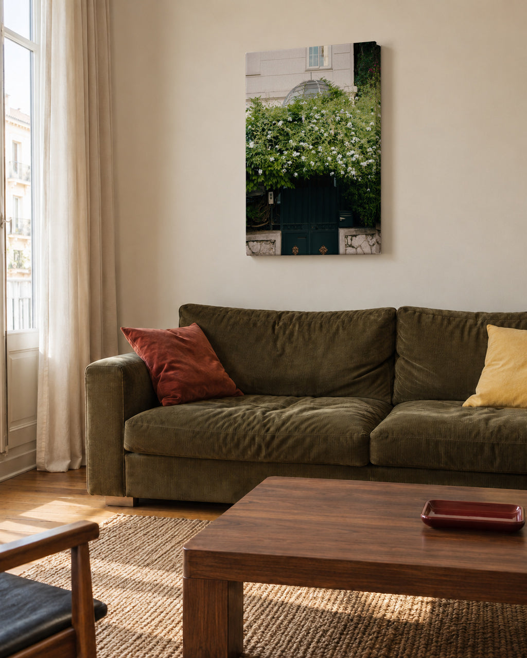 The Veil - Unframed canvas in an interior