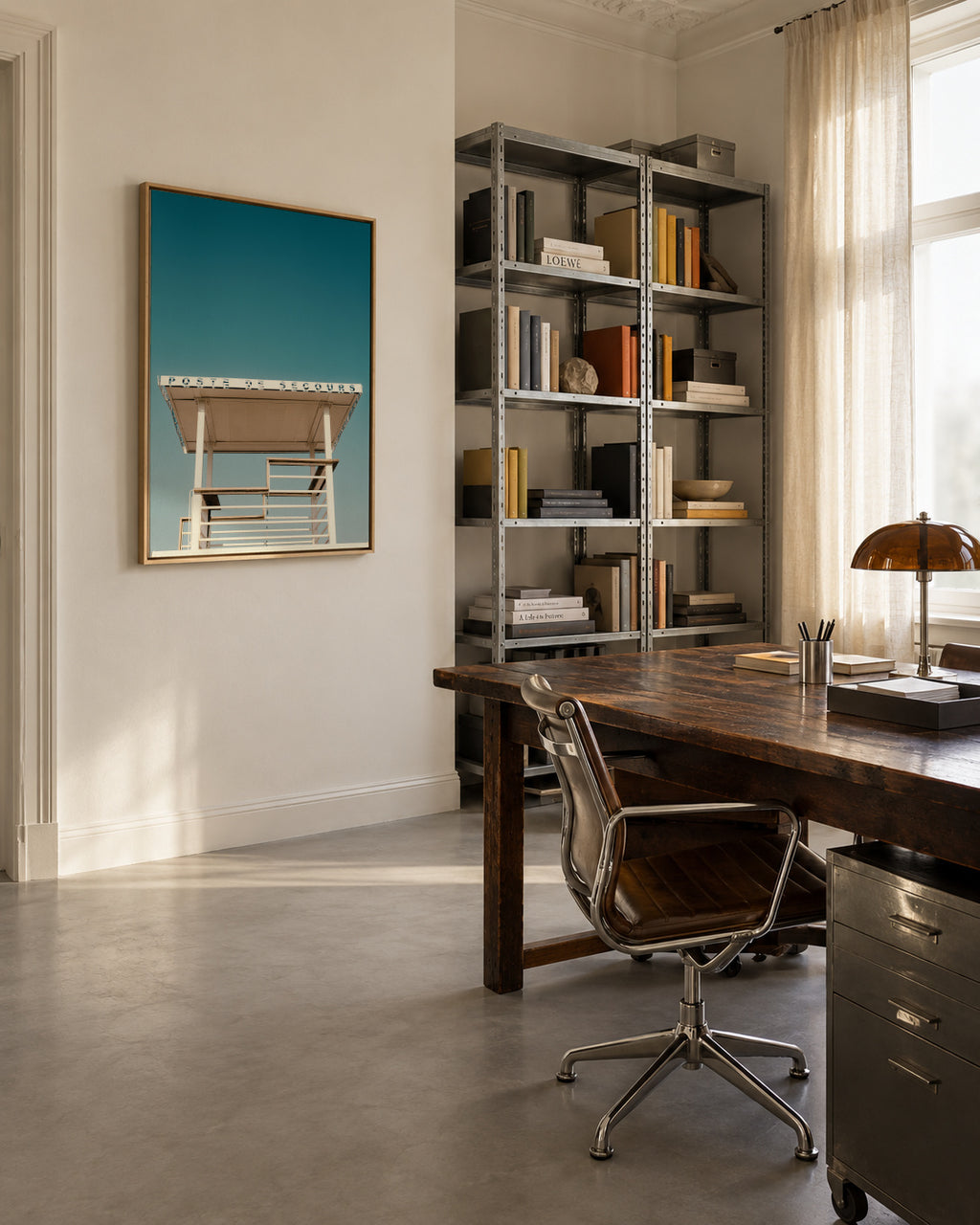 Poste de Secours - Framed canvas in an interior