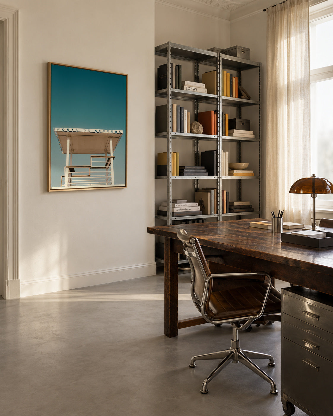 Poste de Secours - Framed canvas in an interior