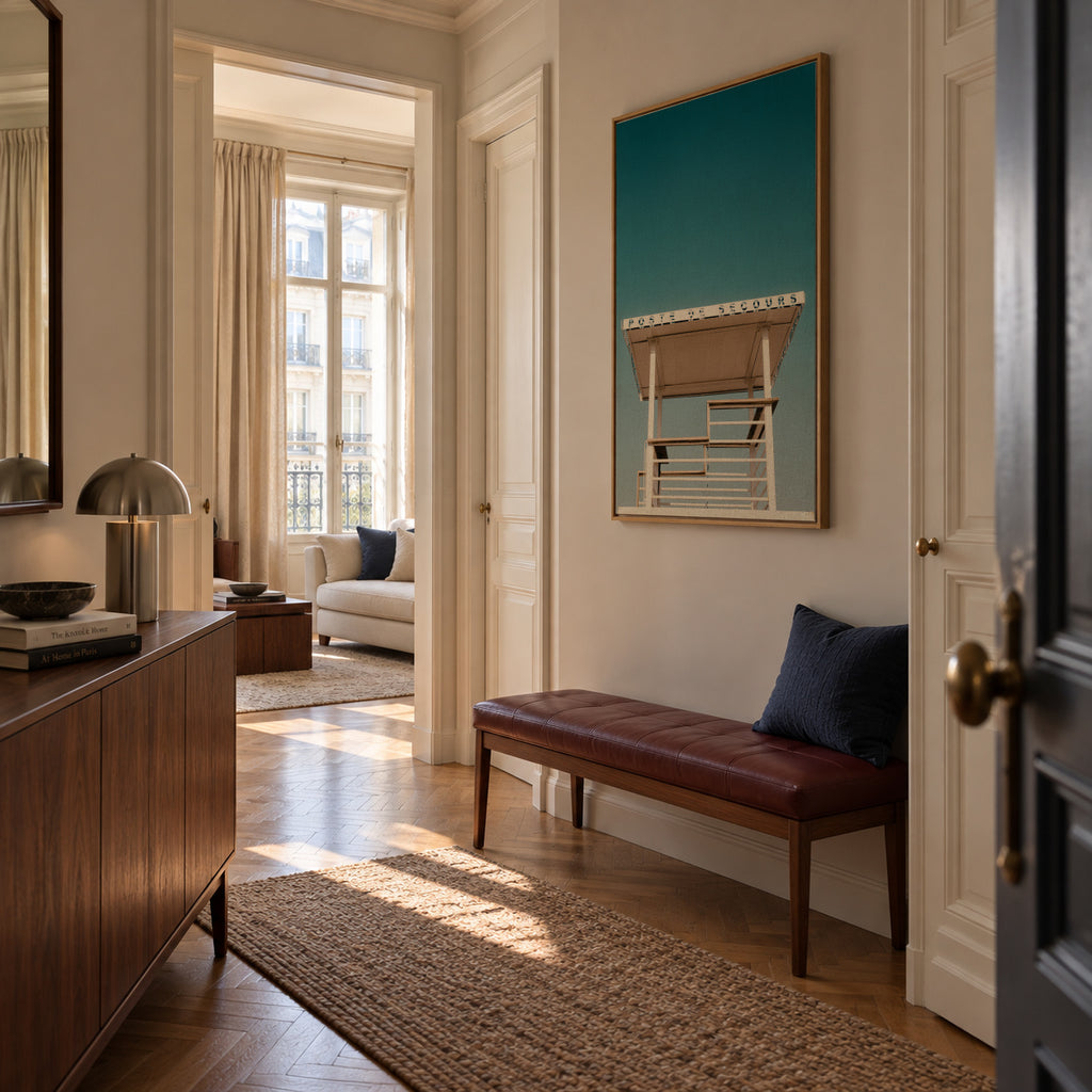 Poste de Secours - Framed canvas in an interior