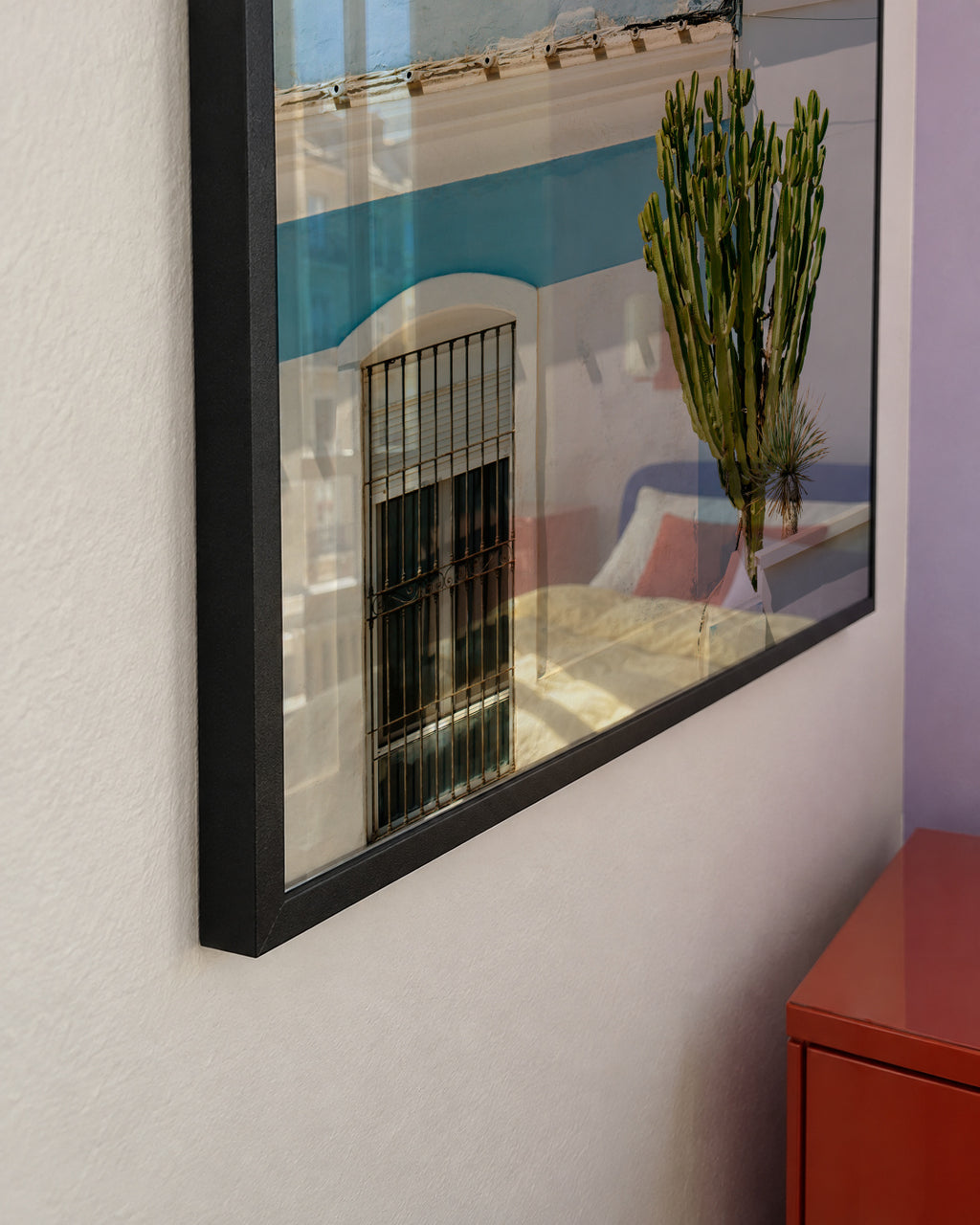 Plants on Pastel - Framed poster detail