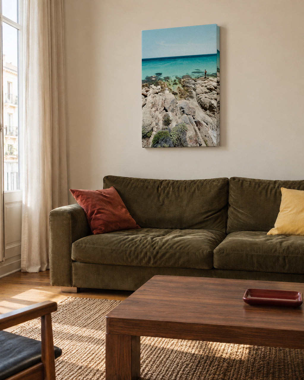 The Man and the Sea - Unframed canvas in an interior