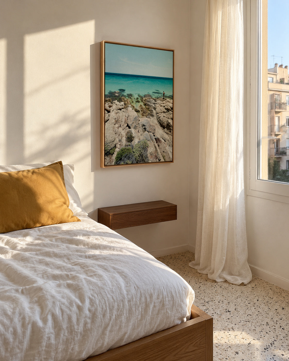 The Man and the Sea - Framed canvas in an interior