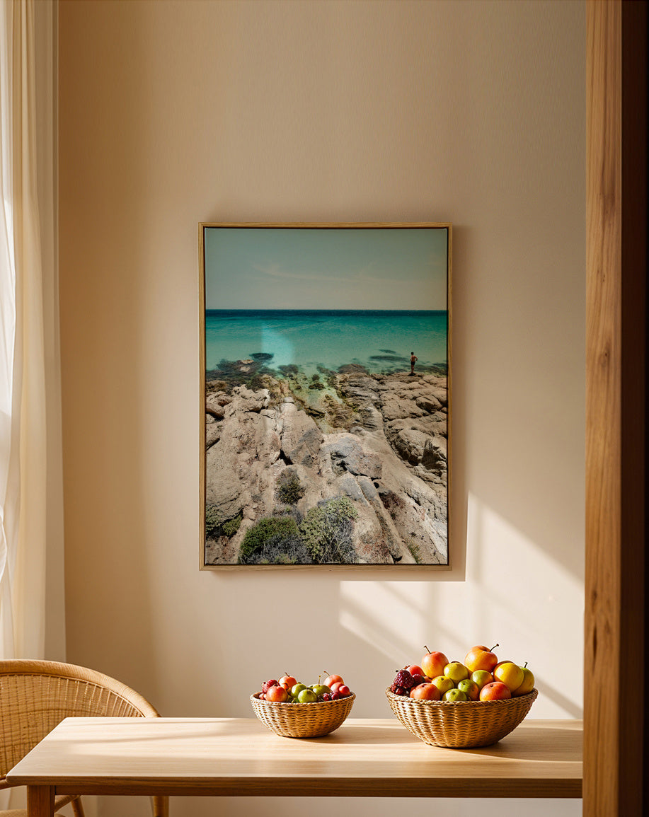 The Man and the Sea - Framed canvas in an interior