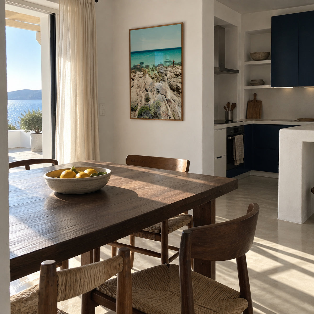 The Man and the Sea - Framed poster in an interior