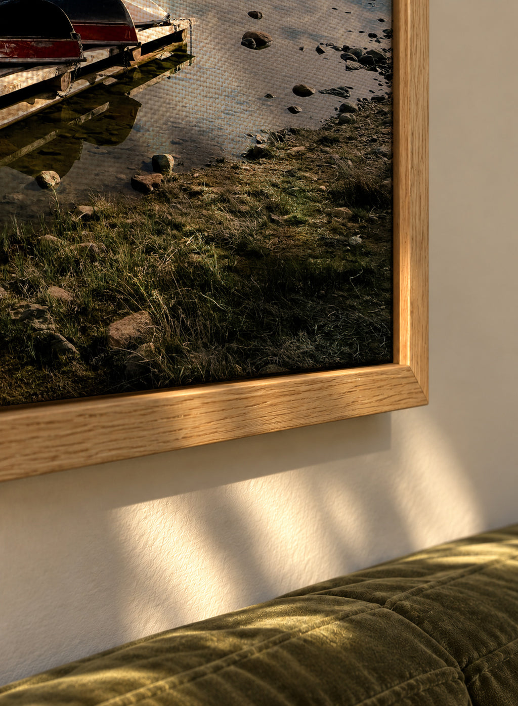 Canoes - Framed canvas detail
