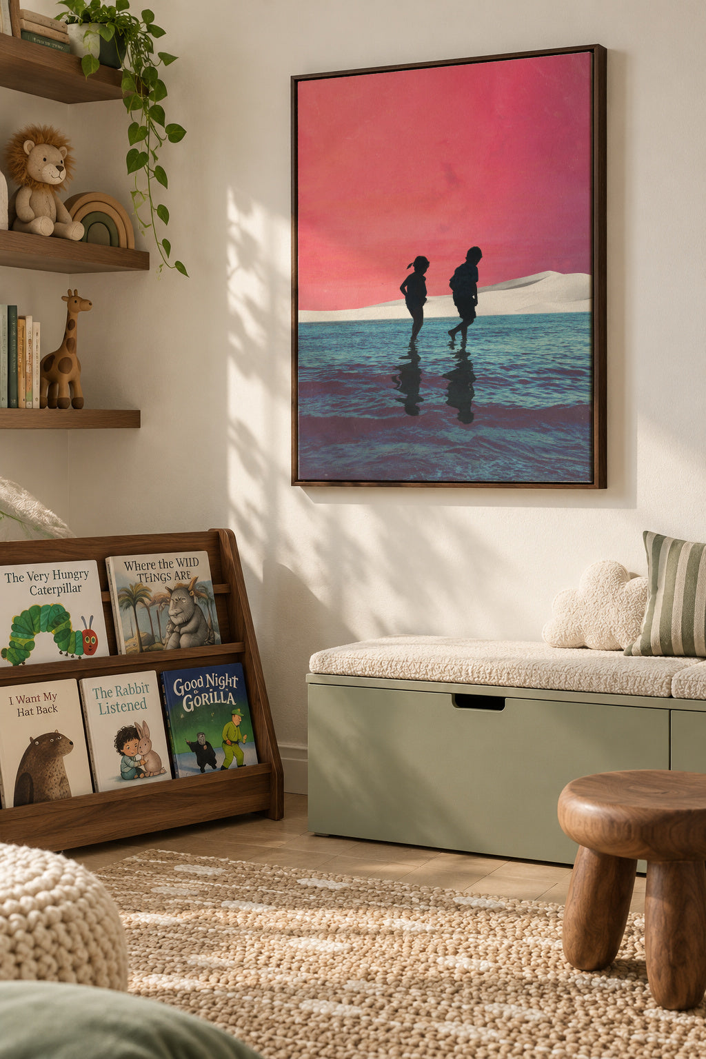 Until Dusk - Framed canvas in an interior