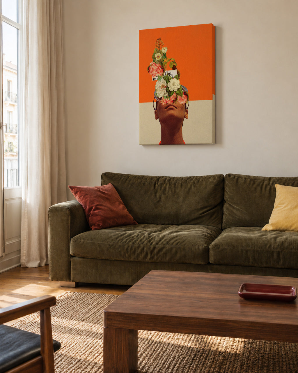The Unexpected - Unframed canvas in an interior
