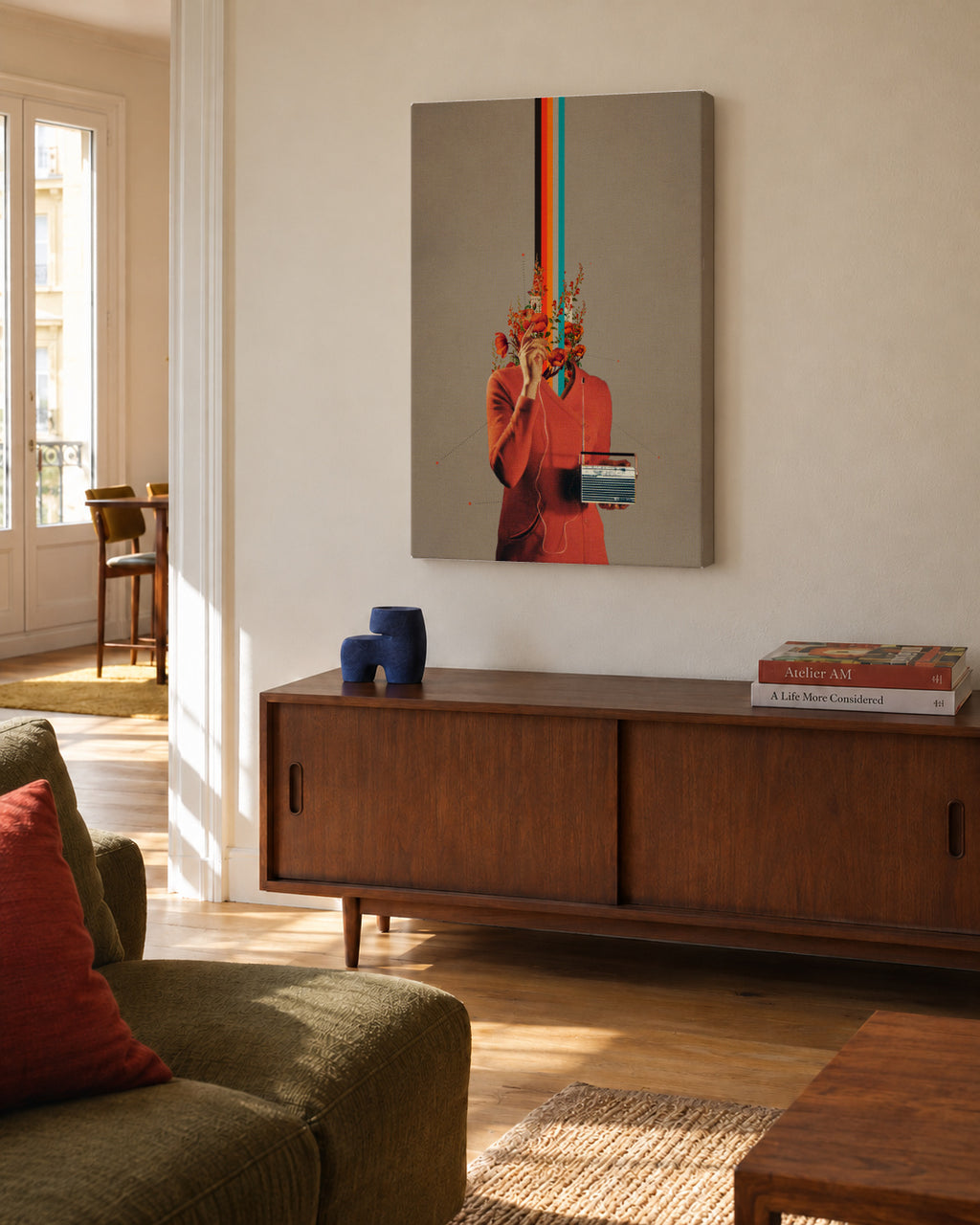 Musicolor - Unframed canvas in an interior