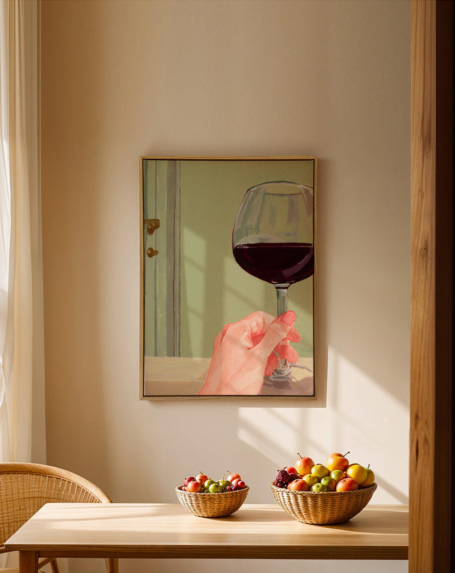 Quality time - Framed canvas in an interior