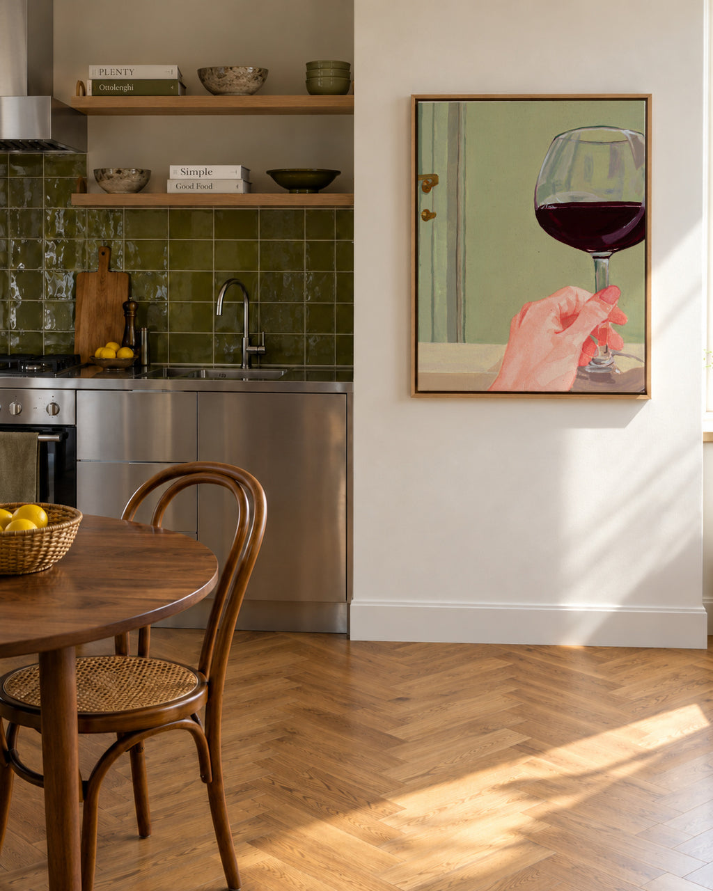 Quality time - Framed canvas in an interior