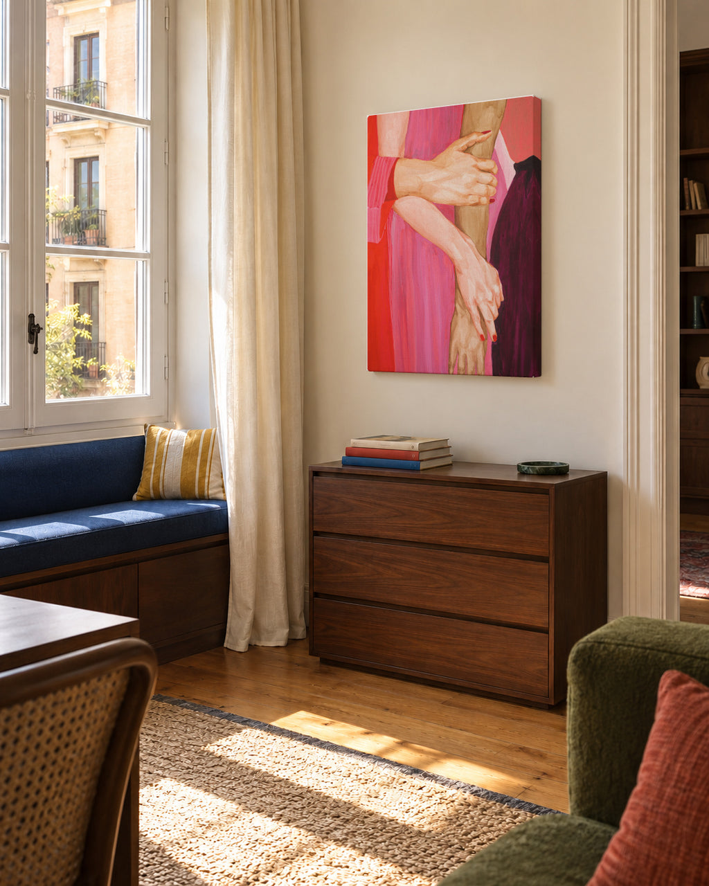 Its about us - Unframed canvas in an interior
