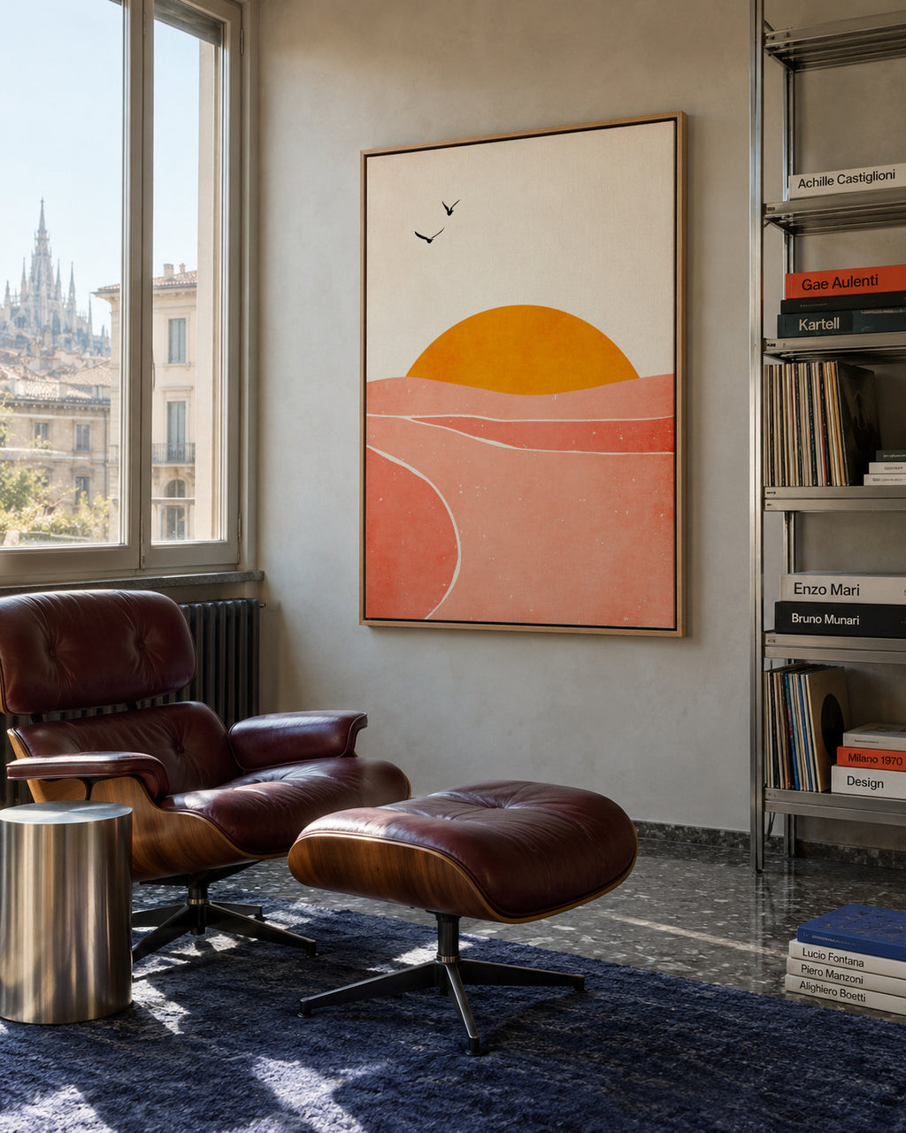 Dancing in The Sun - Framed canvas in an interior