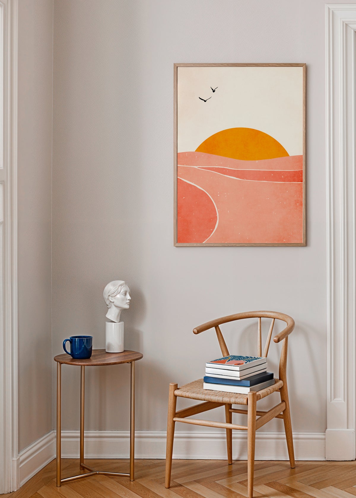 Dancing in The Sun - Framed poster in an interior