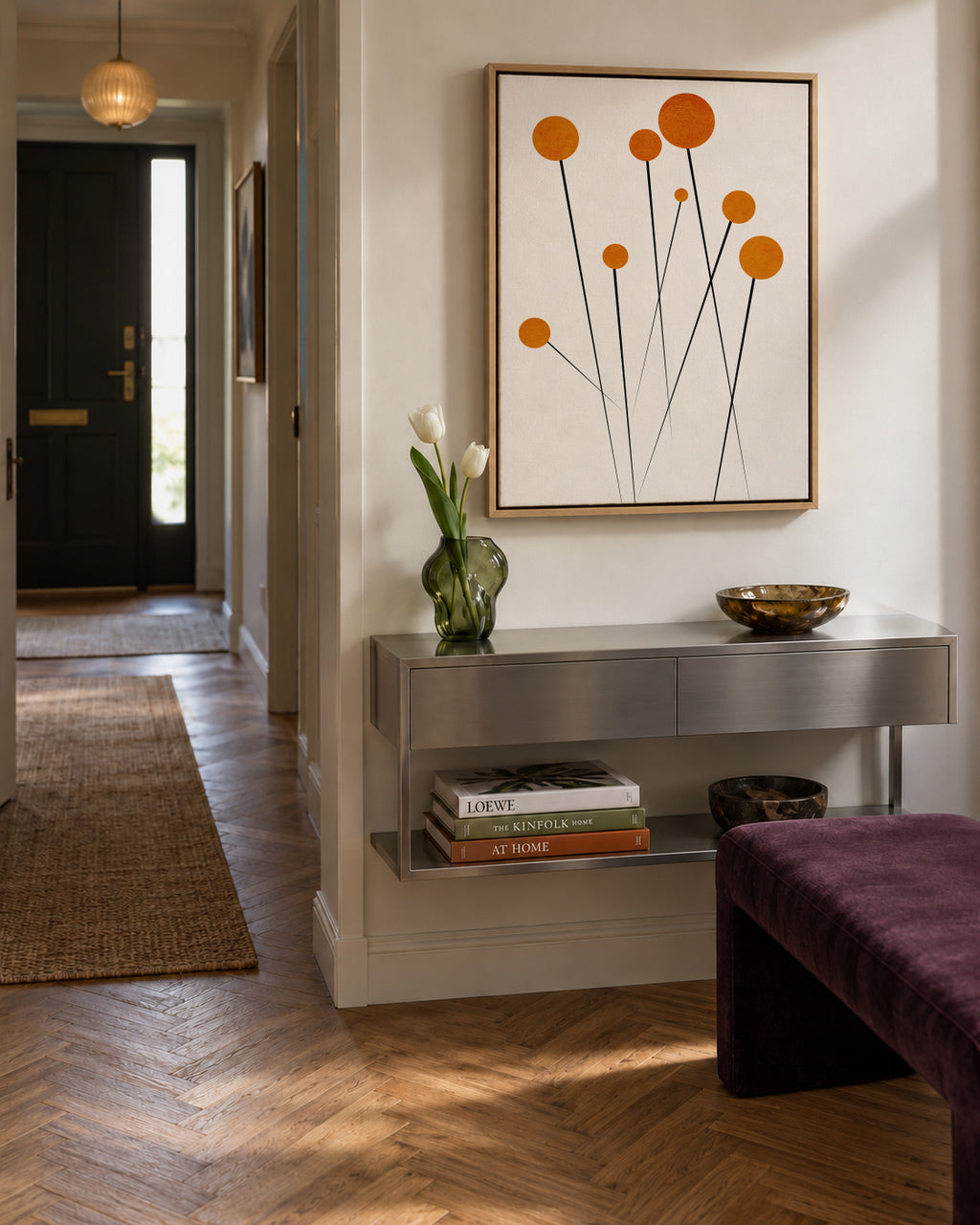 Dreaming Daisies - Framed canvas in an interior