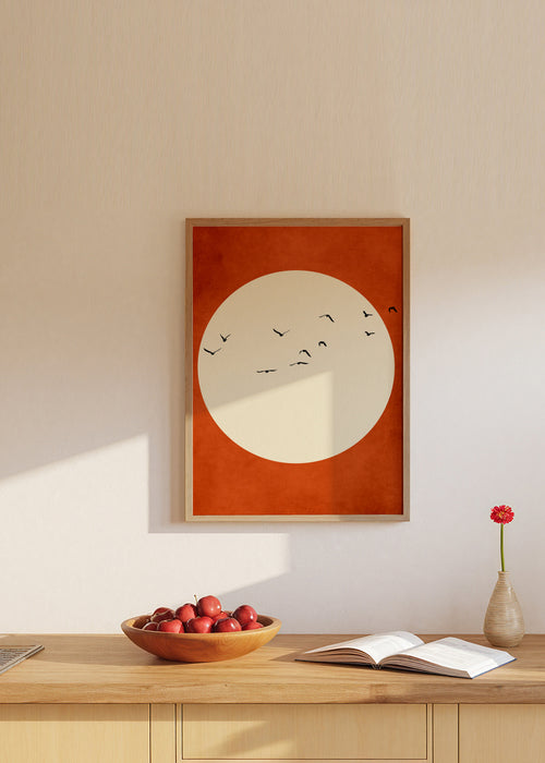 Warming Feelings - Framed poster in an interior