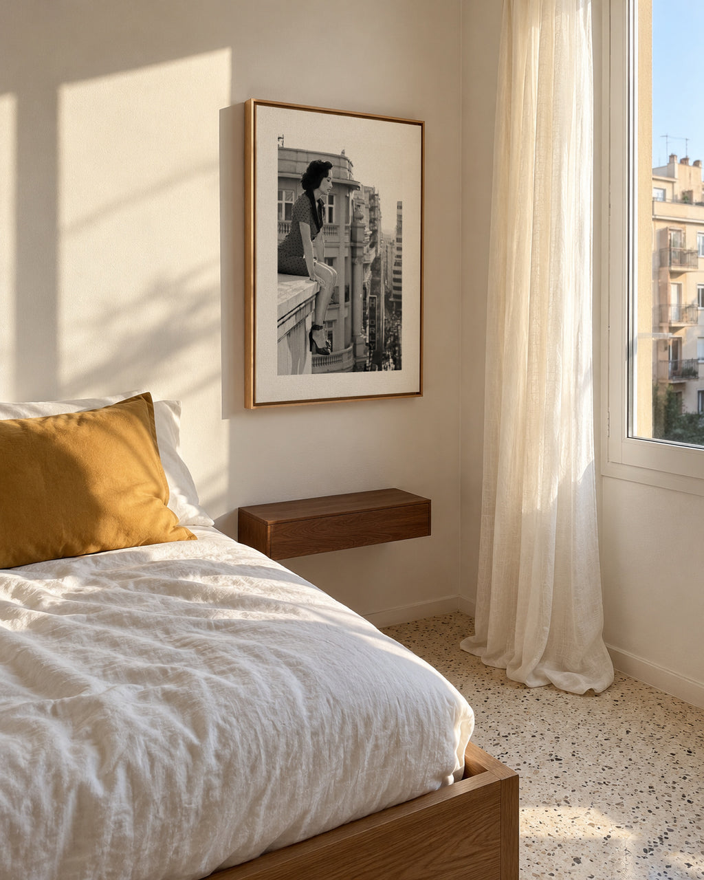 Mad Madrid 2 - Framed canvas in an interior