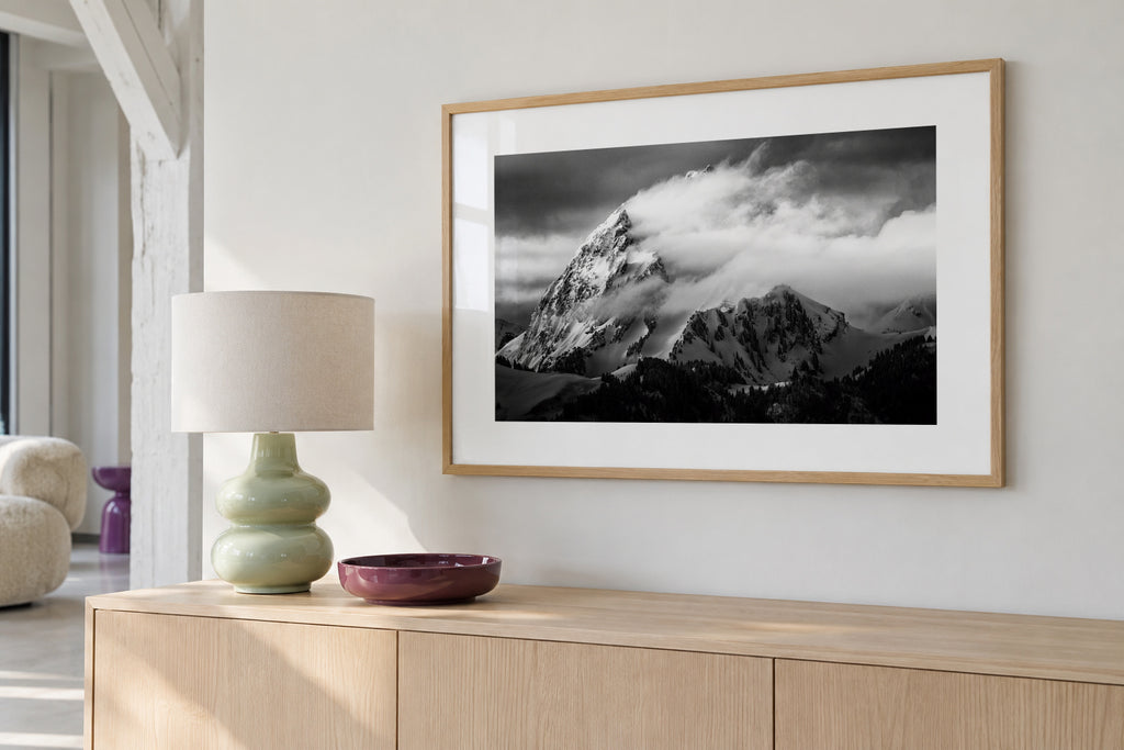 Rock and wind - Framed poster in an interior