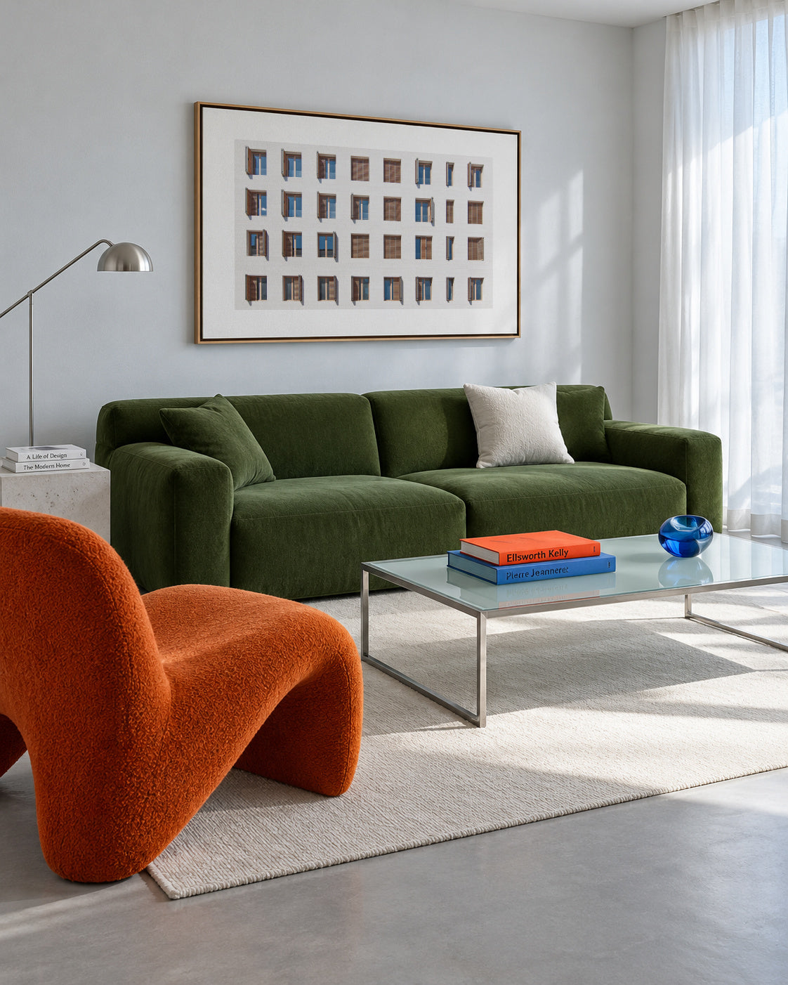 32 - Framed canvas in an interior