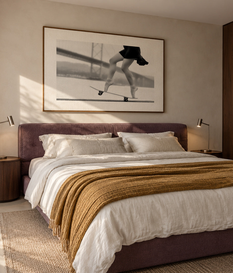 Skater Girl - Framed canvas in an interior