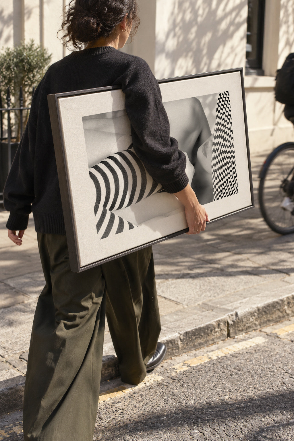 Zagging that Zig - Framed canvas in an interior