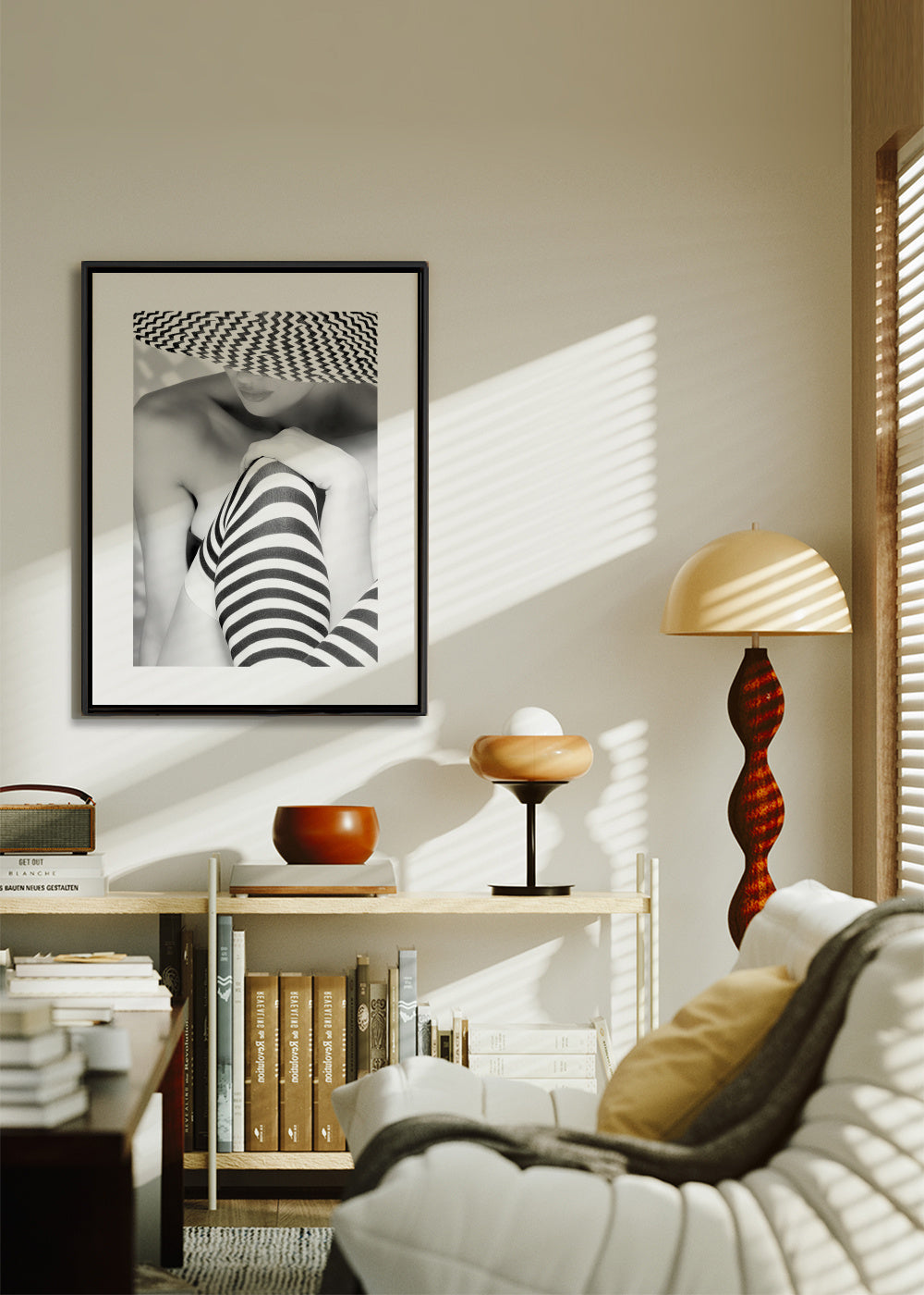 Zagging that Zig - Framed canvas in an interior