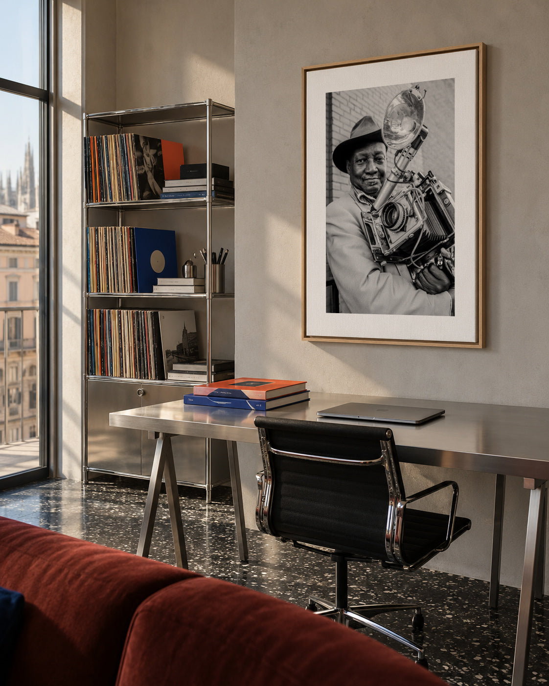 MrLouis MendesNYCUSA Street Photography Icon - Framed canvas in an interior