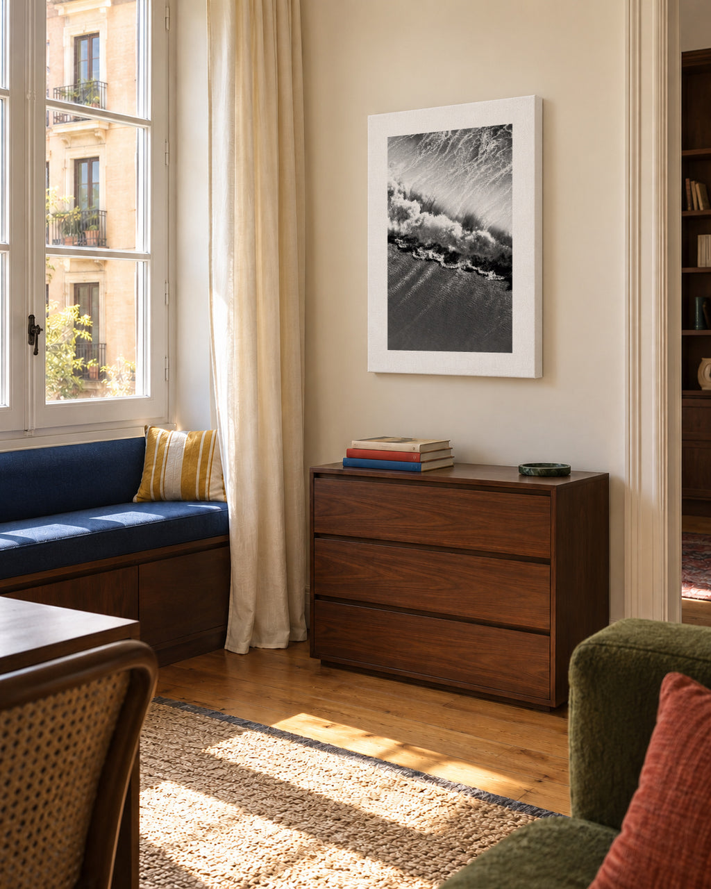 Untitled - Unframed canvas in an interior