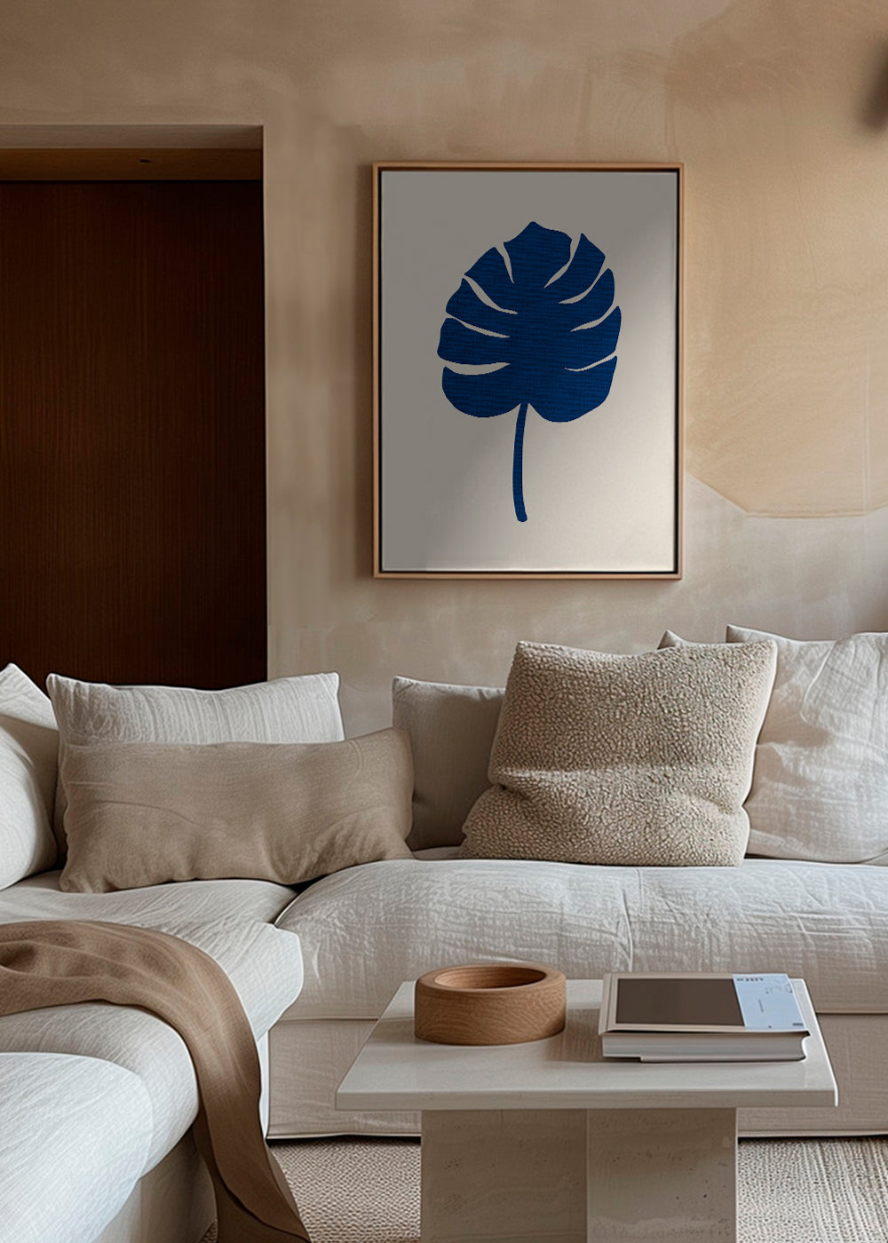 Monstera Canvas Blue