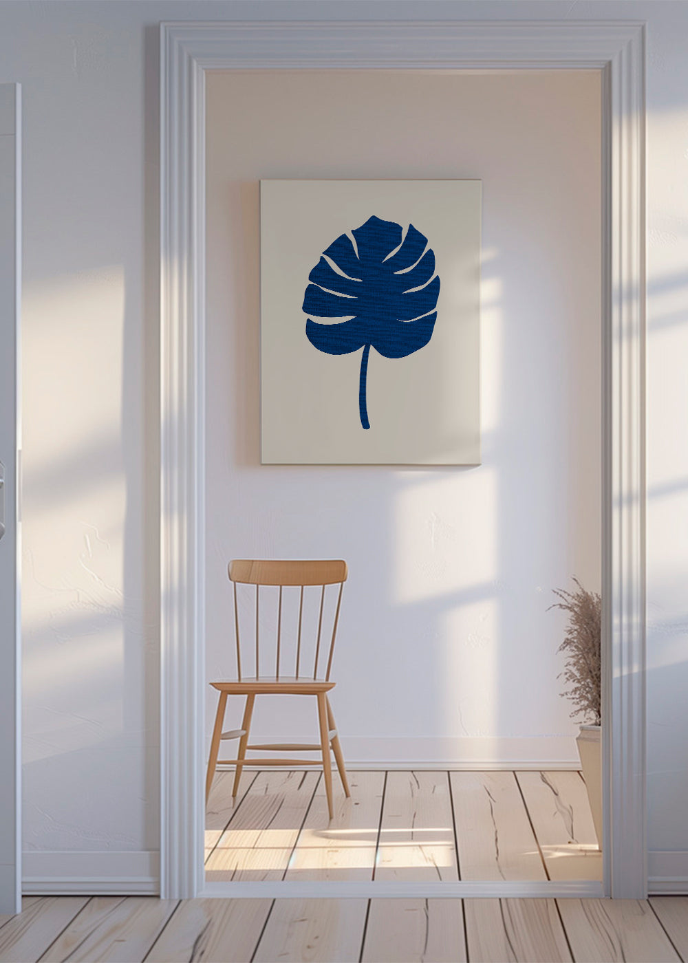 Monstera Canvas Blue