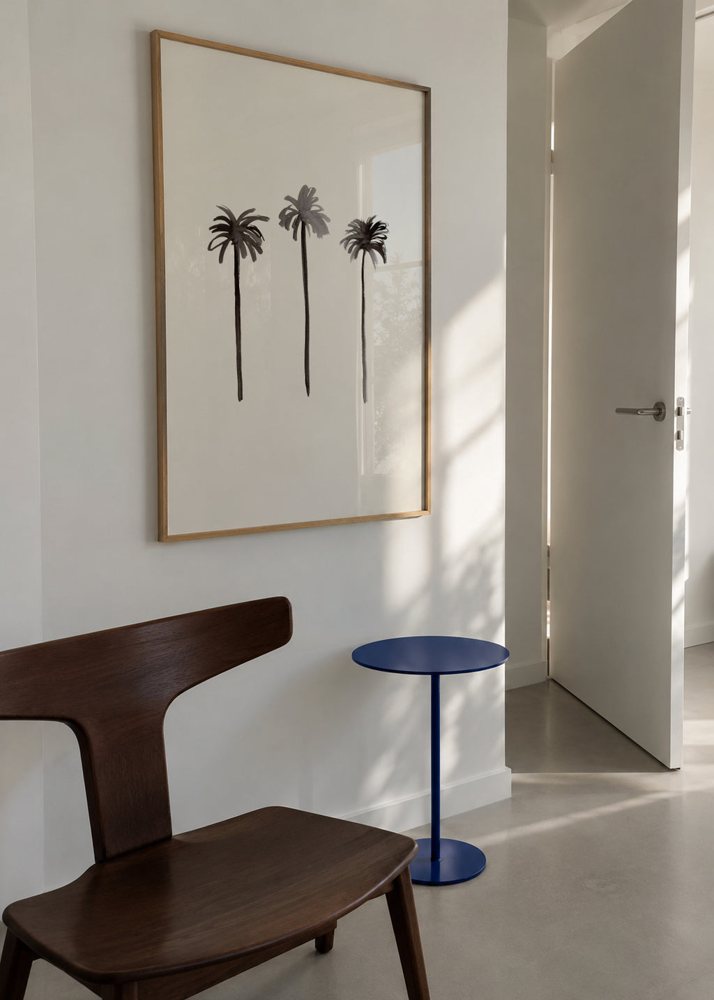 Palm Trees Ink - Framed poster in an interior