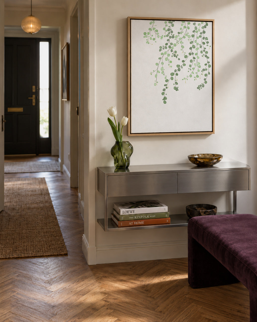 Birch Tree - Framed canvas in an interior