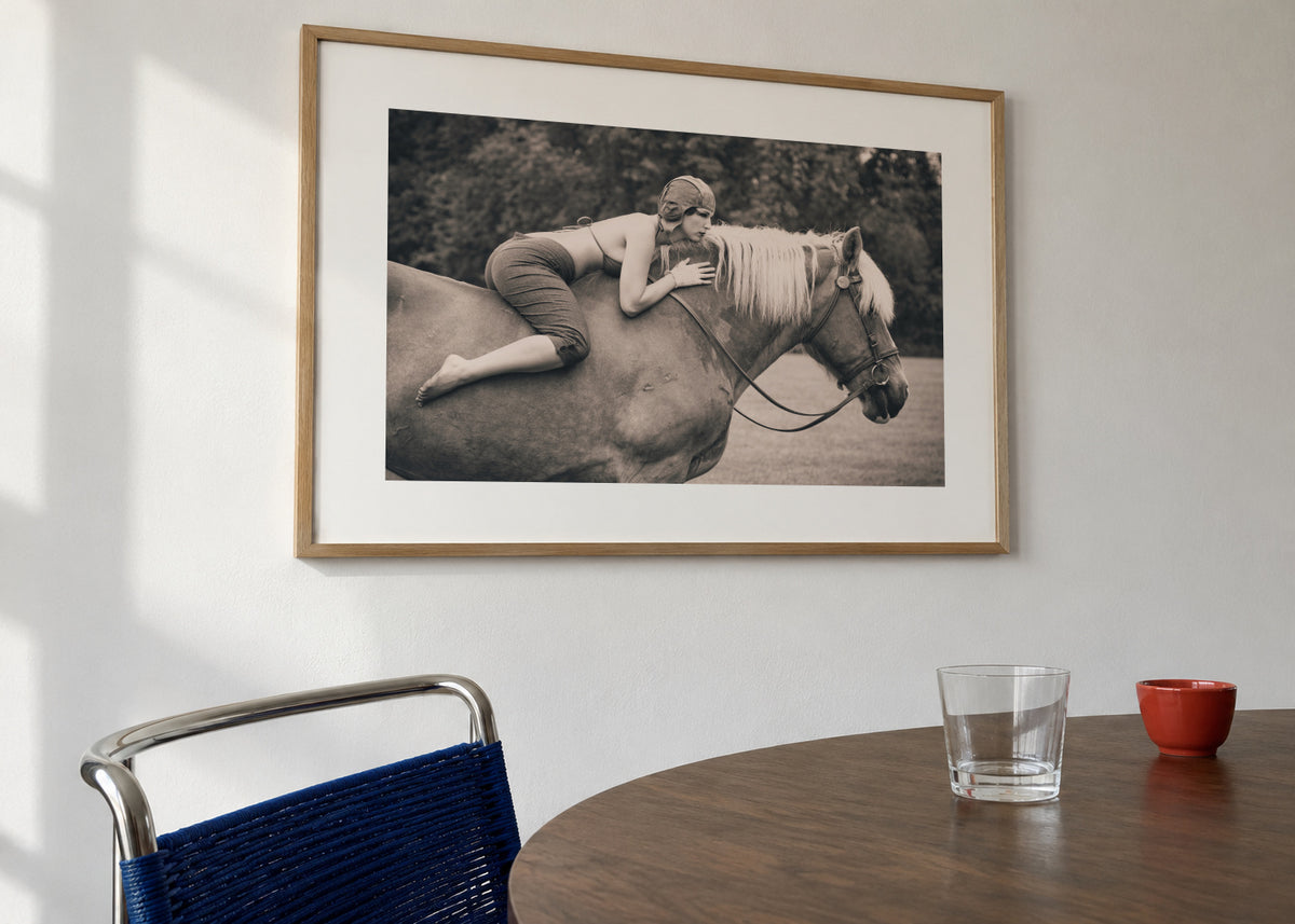 Off to the Races - Framed poster in an interior
