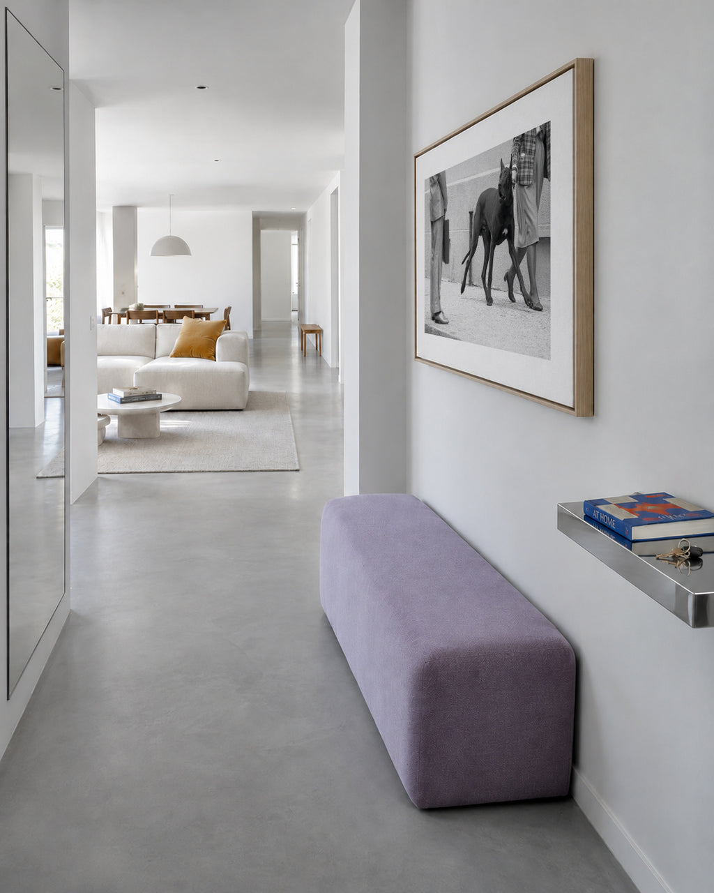 Great dane bodyguard - Framed canvas in an interior