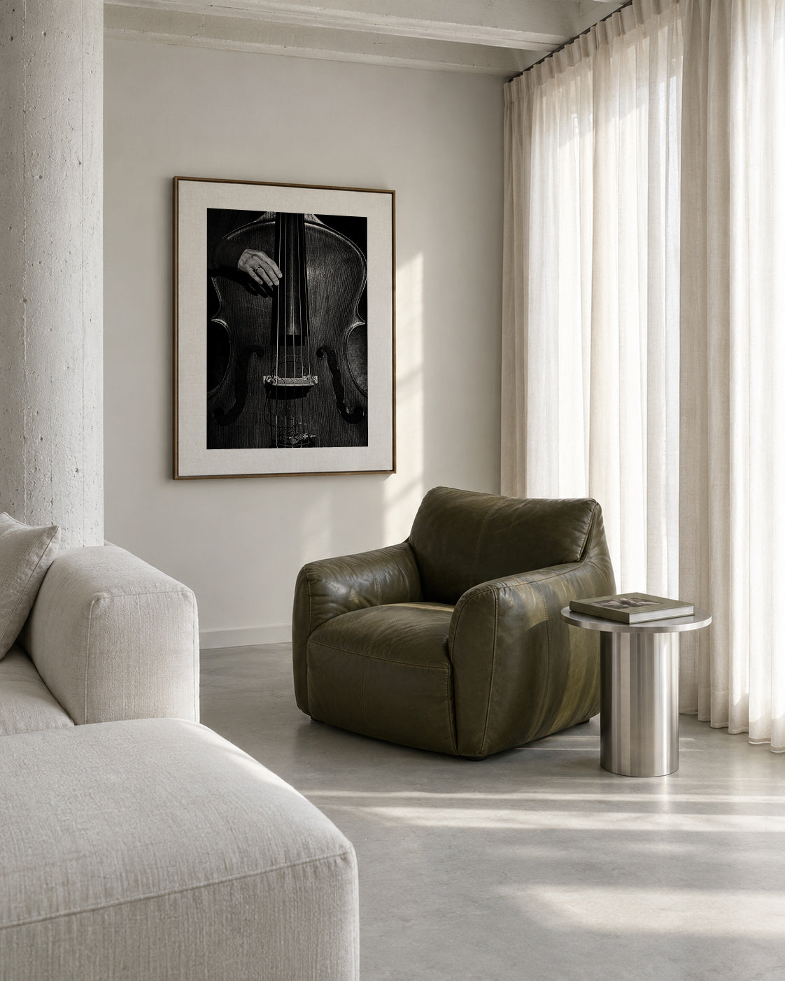 jazz - Framed canvas in an interior