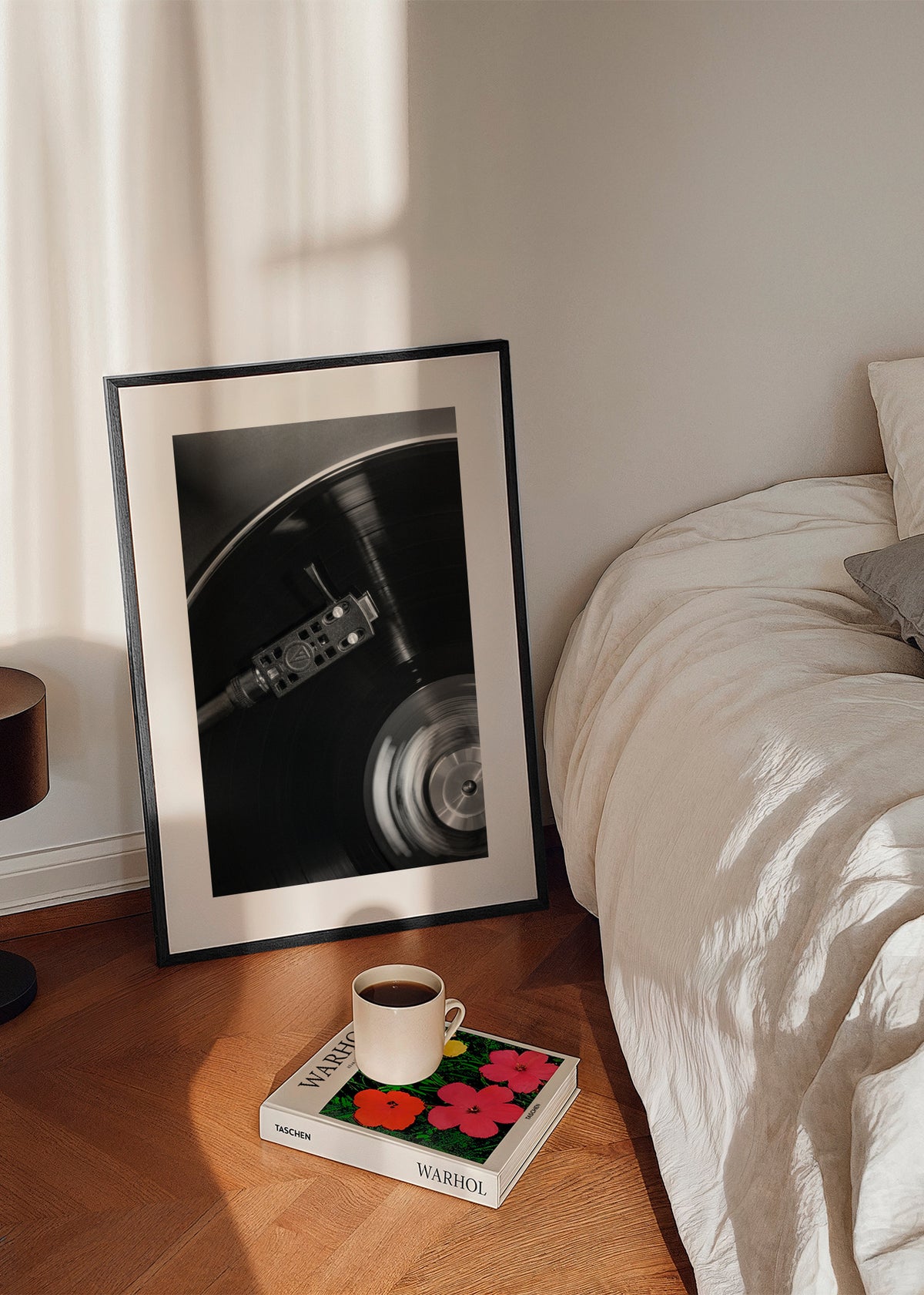 Vinyl II - Framed poster in an interior